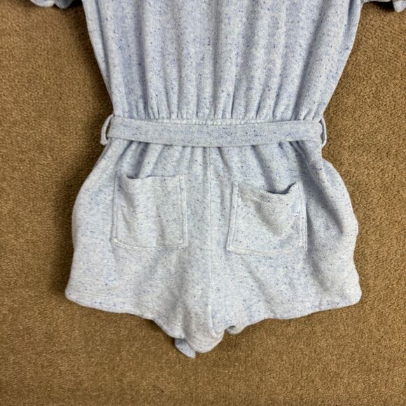 The Normal Brand Romper Womens Medium M Sky Blue Towel Terry Short Sleeve Belted - Picture 10 of 11